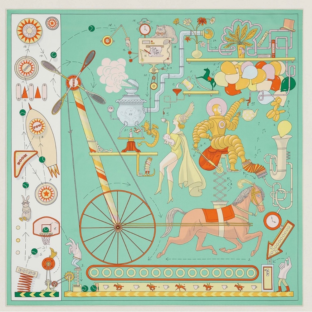 Hermes 90 cm silk scarf